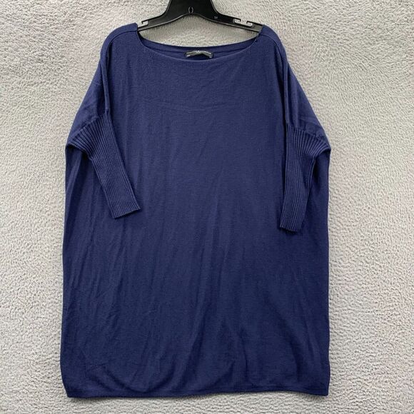 PERUVIAN CONNECTION Sweater Womens Large Top Blue* - Picture 1 of 9